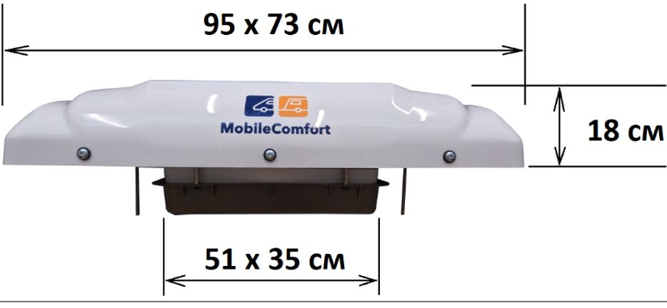 фото Кондиционер MobileComfort MC3024T, накрышный электрический моноблок 3кВт, 24V, с комплектом крепежа